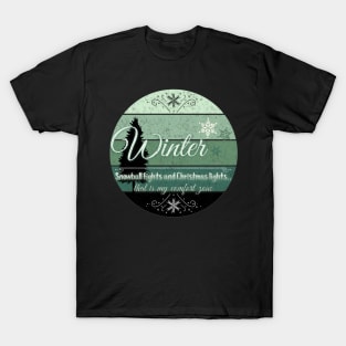 Winter Sunset Design Mint Edition T-Shirt